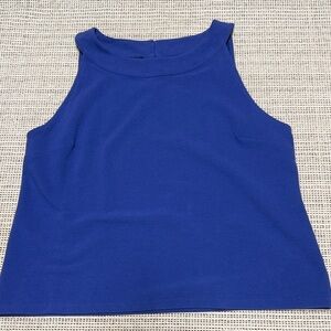 3/$20🍁SALE! Talbots Women's Blue Ribbed Textured Sleeveless Top